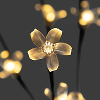 Set of 3 Pre-Lit Cherry Blossom Artificial Tree Branches 2.5' - Warm White LED Lights