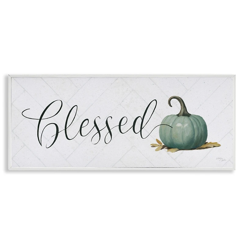 Stupell Industries Blessed with Pumpkin Framed Giclee Art