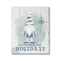 Stupell Industries Gnome For The Holidays Nautical Canvas Wall Art