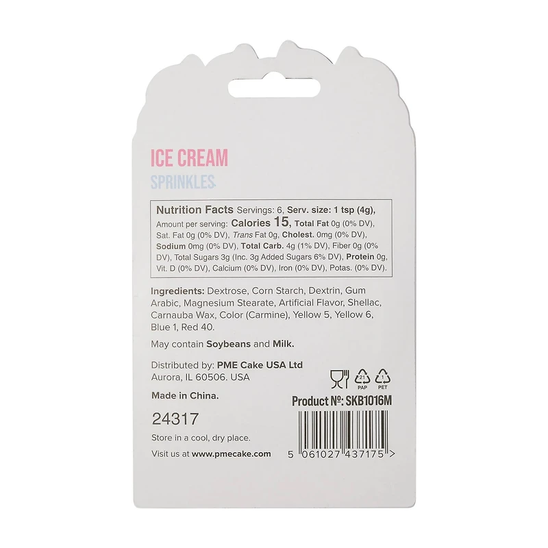 PME Cake Sweet Street® Pastel Ice Cream Sprinkles