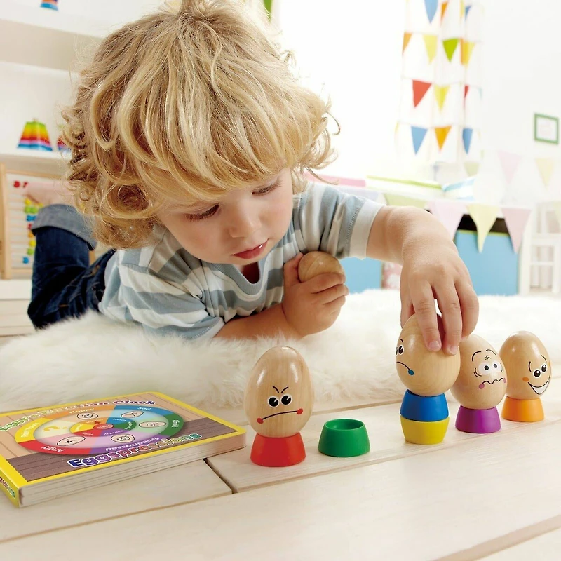 Hape Eggspressions Wooden Learning Toy & Illustrative Book Set