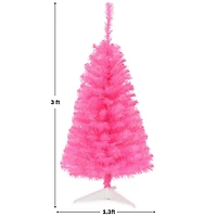 Costway 3ft. Unlit Pink Artificial Christmas Tree