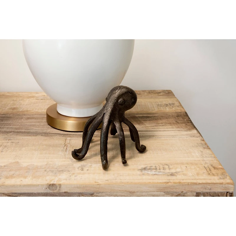 Hello Honey® 5" Dark Brown Cast Iron Octopus Phone Tablet Stand
