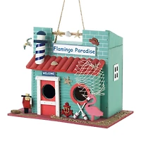 8.5'' Flamingo Paradise Birdhouse