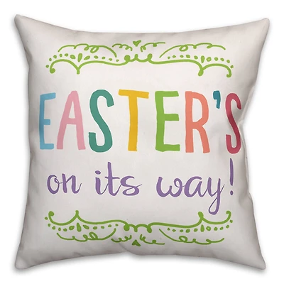 Easter's On Its Way! Throw Pillow