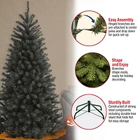 6.5 ft. Unlit North Valley® Black Spruce Artificial Christmas Tree