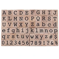6 Pack: Block Alphabet & Numbers Wood Stamp Set by Recollections™