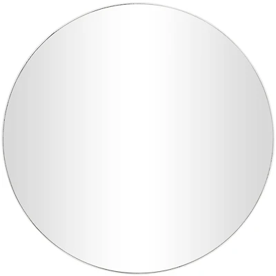 White Wood Thin Framed Wall Mirror 36" x 1" x 36"