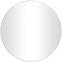 White Wood Thin Framed Wall Mirror 36" x 1" x 36"