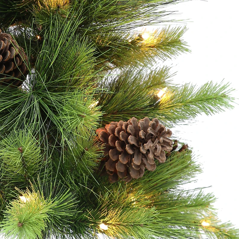 3.5ft. Pre-Lit Potted Artificial Tree, Clear Lights