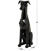 The Novogratz 30" Silver Cubist Dog Sculpture