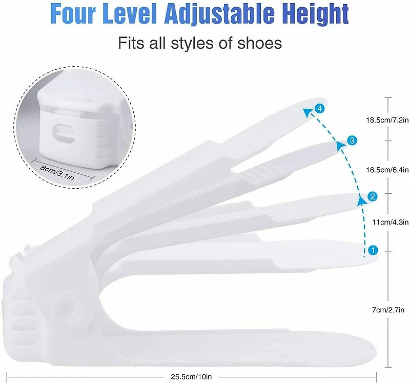 NEX™ Shoe Slots Adjustable Shoe Holder, 10ct.