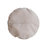 Hello Honey® 16" Joy To The World Round Cotton Chambray Printed Pillow