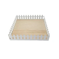 12" White Metal Picket Fence Tray by Ashland®