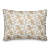 Neutral Barn Star Pattern Throw Pillow