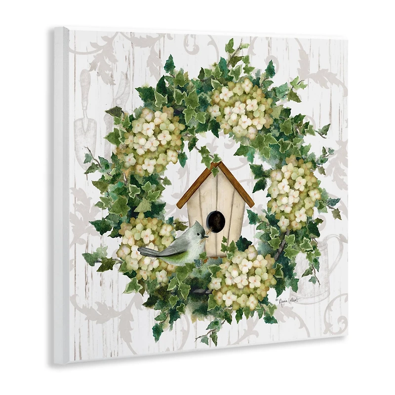 Stupell Industries Spring Birdhouse Wreath Wall Plaque Art