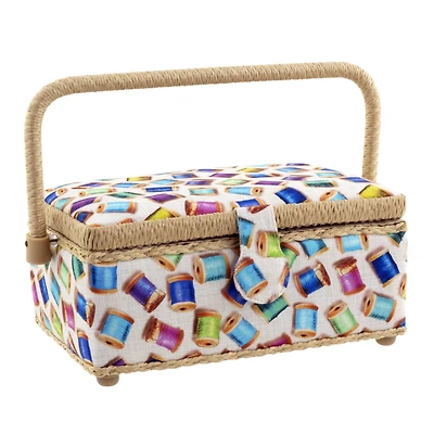 Dritz® Spools Small Sewing Basket with Removable Tray