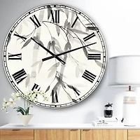 Designart 'Simplist Bamboo Leaves V Lodge Wall Clock