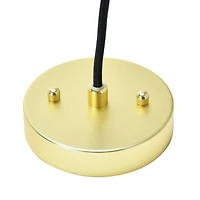 Hello Honey® Clear & Gold Embossed Glass Shade Pendant Lamp with Brass Accents