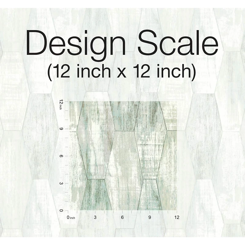 RoomMates Wood Hexagon Tile Peel & Stick Wallpaper