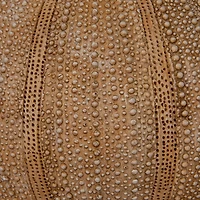 Hello Honey® 18.5" Beige Stacked Sea Urchin Table Lamp with Linen Shade, 2ct.