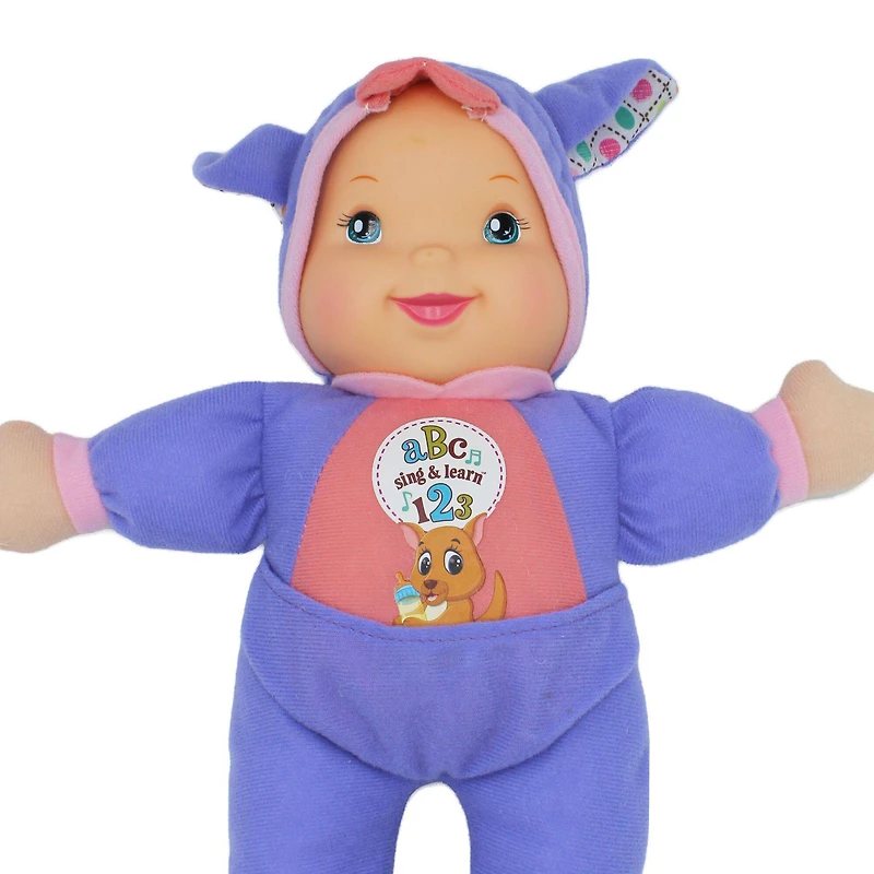 Goldberger Baby's First® Sing & Learn™ Baby Doll with Purple Kangaroo Outfit