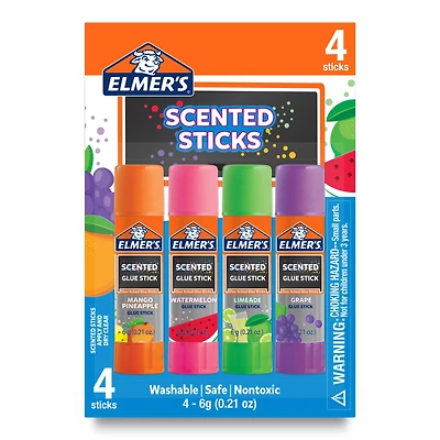 6 Packs: 4 ct. (24 total) Elmer's® Clear Scented Glue Sticks