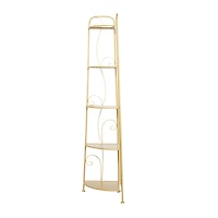 Gold Iron Glam Bakers Rack, 65" x 17" x 11"