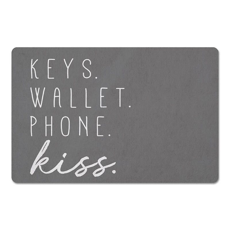 Keys Wallet Phone Kiss 18" x 27" Floor Mat