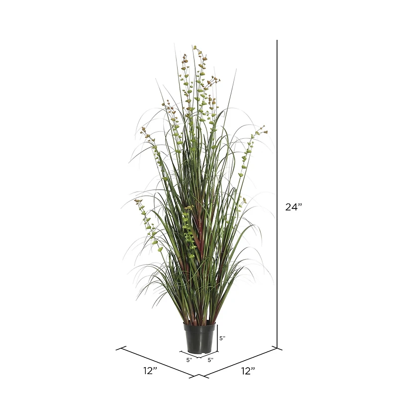 Artificial Potted Green Grass & Eucalyptus