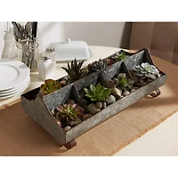 DII® 18" Galvanized Metal Farmhouse Caddy Tray
