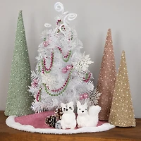 18" Unlit White Iridescent Spruce Artificial Christmas Tree