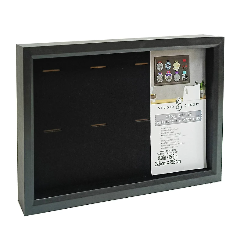 9" x 15.5" Black Medal Display Frame by Studio Décor®