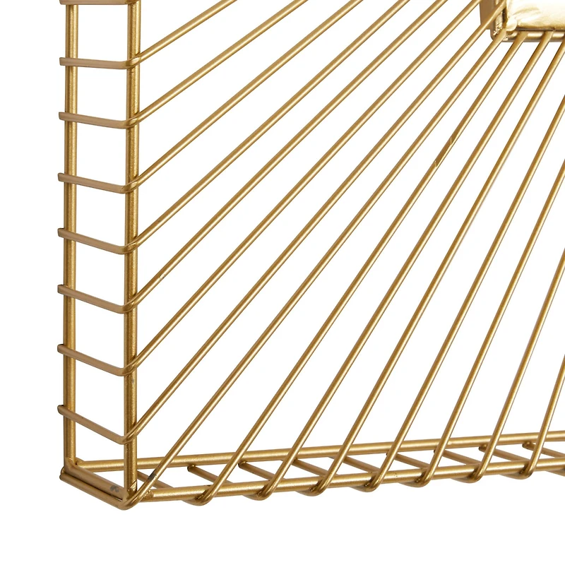 CosmoLiving by Cosmopolitan Gold Contemporary Metal Wall Mirror, 26" x 26"