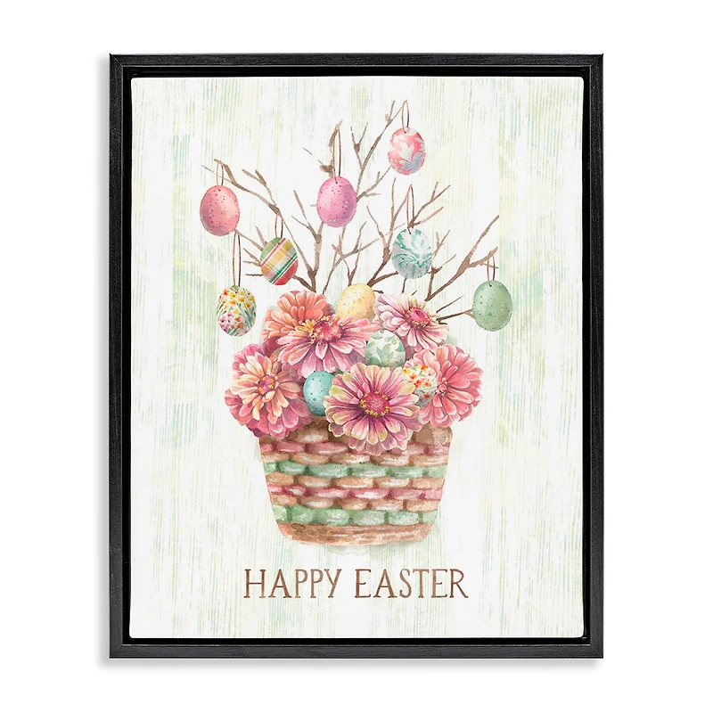 Stupell Industries Happy Easter Bouquet Floater Framed Art