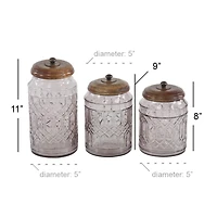 Clear Glass Farmhouse Decorative Jars, 3ct.