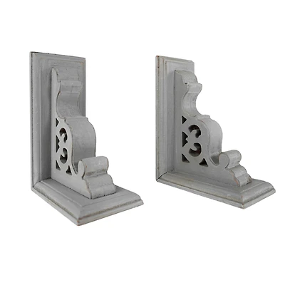 American Art Décor™ 8" Vintage Decorative Wood Bookends