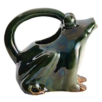 Hello Honey® 7.5" Green Stoneware Frog Watering Pitcher