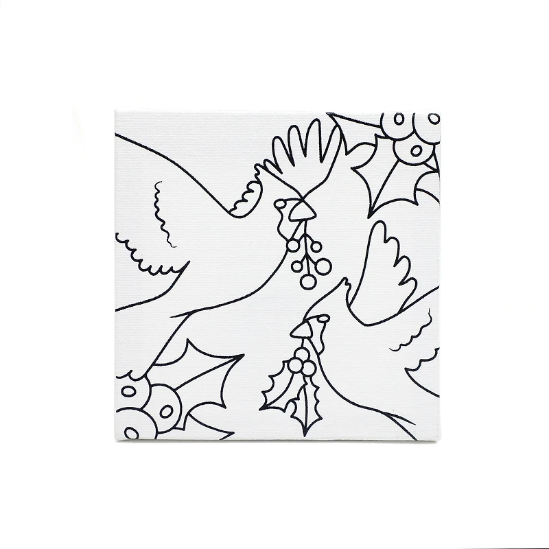 5" x 5" Christmas Cardinals Canvas Painting Kit by Artist's Loft™