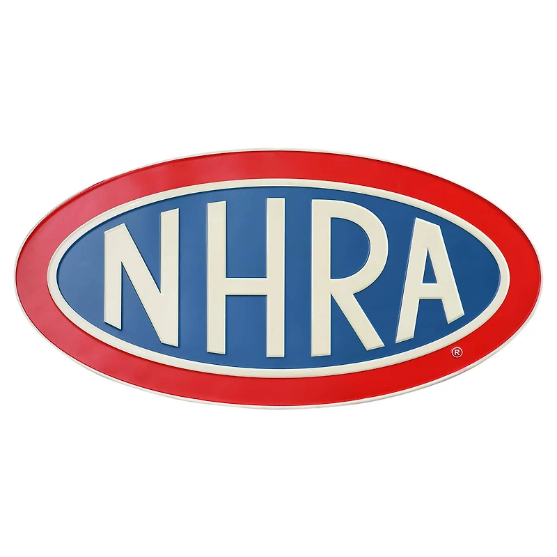 NHRA® Logo Embossed Shaped Metal Wall Sign