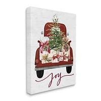 Stupell Industries Joy Holiday Red Gift Truck Canvas Wall Art