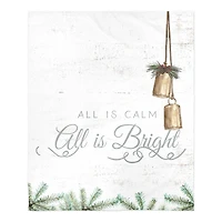 All is Calm All is Bright 50" x 60" Sherpa Fleece Blanket