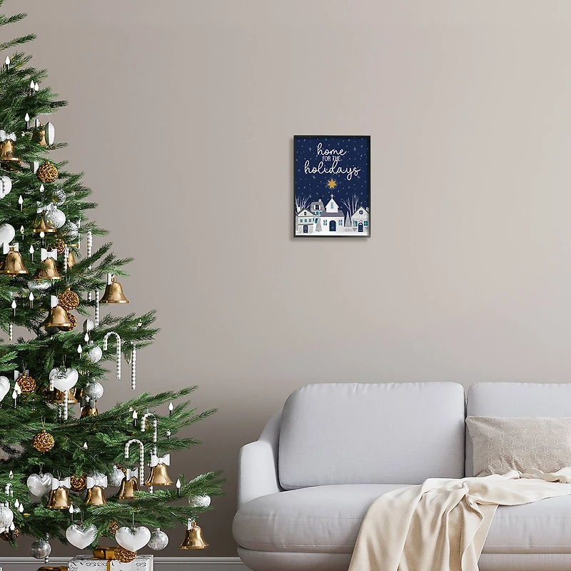 Stupell Industries Home For The Holidays Night Sky Framed Giclee Art