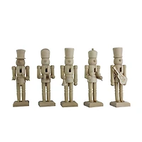 6" Musical 5 Piece DIY Pinewood Nutcracker Set by Make Market®