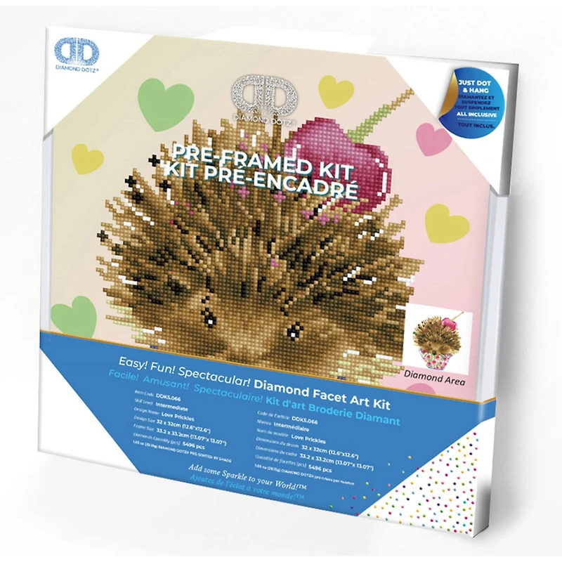 Diamond Dotz® Intermediate Love Prickles with Frame Diamond Painting Kit