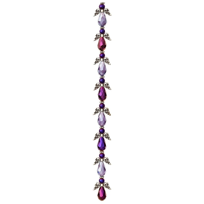 12 Pack: Purple Mix Glass & Metal Angel Beads by Bead Landing™