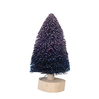 Hello Honey® 6" Purple Bottle Brush Tree with Wood Base