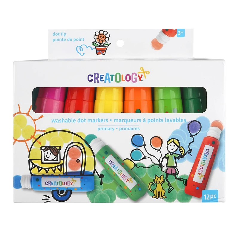 8 Packs: 12 ct. (96 total) Rainbow Washable Dot Markers by Creatology™