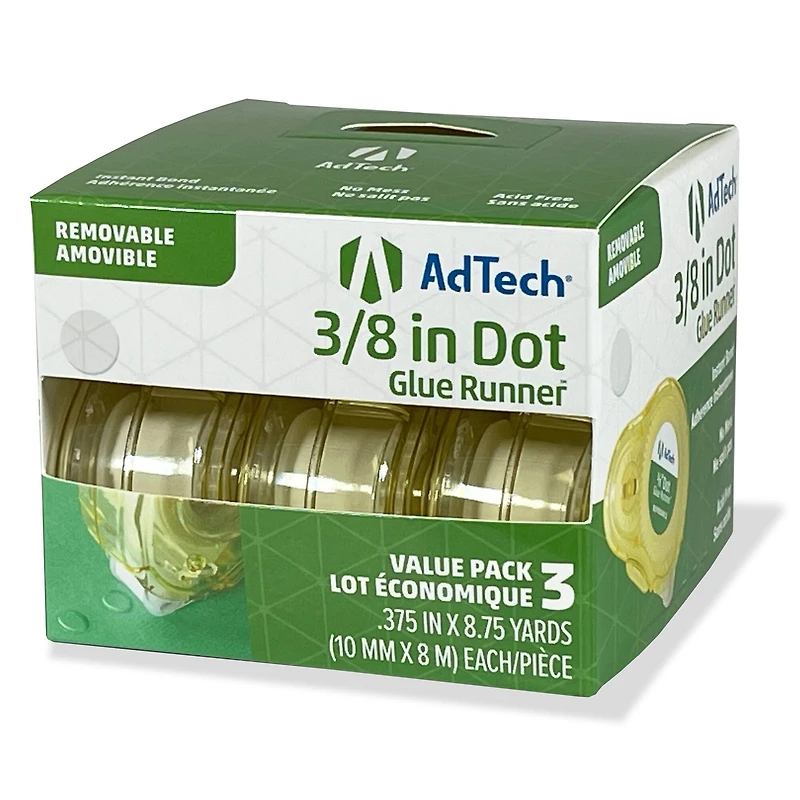 AdTech® Removable 3/8" Dot Glue Runner™, 3ct.