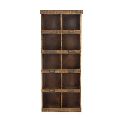 Brown Wood Rustic Wall Shelf, 42" x 18" x 7"